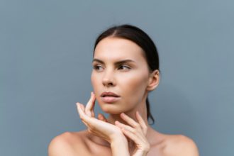 Beauty portrait of woman with perfect skin and natural makeup