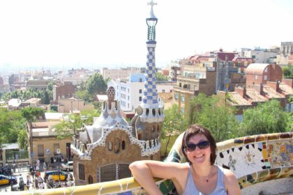 Woman traveling, visiting Barcelona Spain